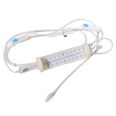 Set de perfuzie de unică folosință de calitate medicală cu biuretă